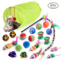 El nuevo túnel de tres canales de tres canales de Toy Pet Cat Set Rainbow a través de productos para mascotas de gato de plumas